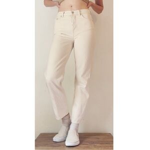 & Other Stories Stockholm Atelier mid rise straight leg ivory denim jeans 26”